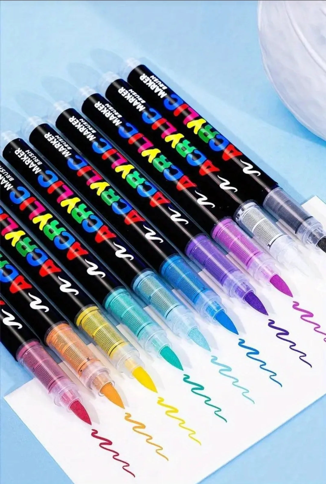 Guangna Feutres acryliques 168, feutres à pointe fine flexible et précise, encre opac superposable, cahier de coloriage, verre, céramique, roche, bois, pierre, peinture sur tissu