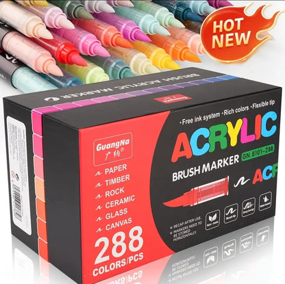 Guangna Feutres acryliques 360/288/240/200/168/120/72/48/24/12