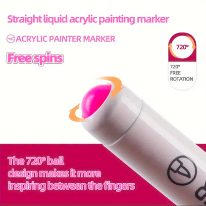 Languo lot 207 Feutres Acryliques, 23 boites par série de couleurs.