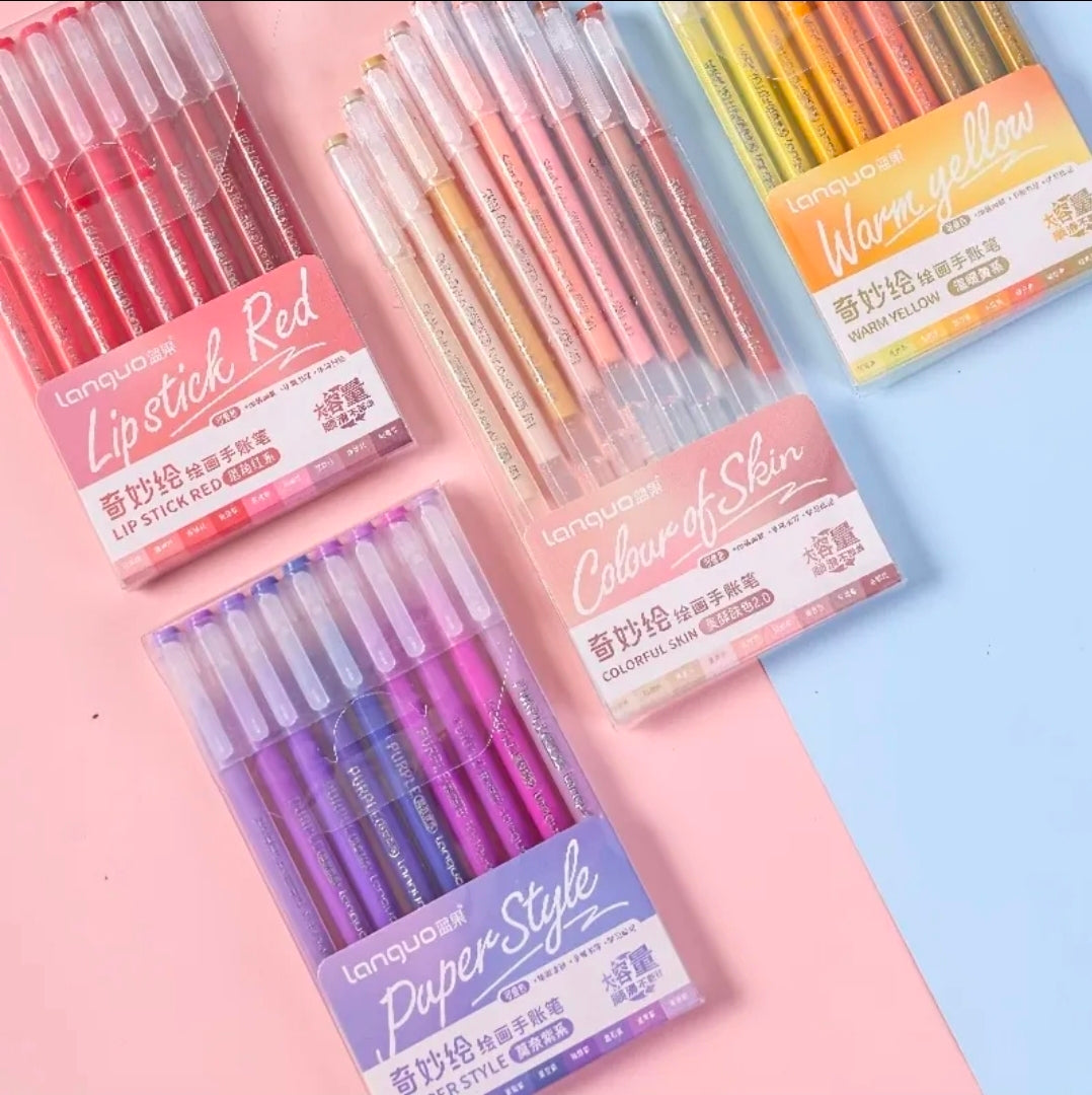 Lot de 213 Stylos Gel Languo:  207 Couleurs en 24 boites individuelles.