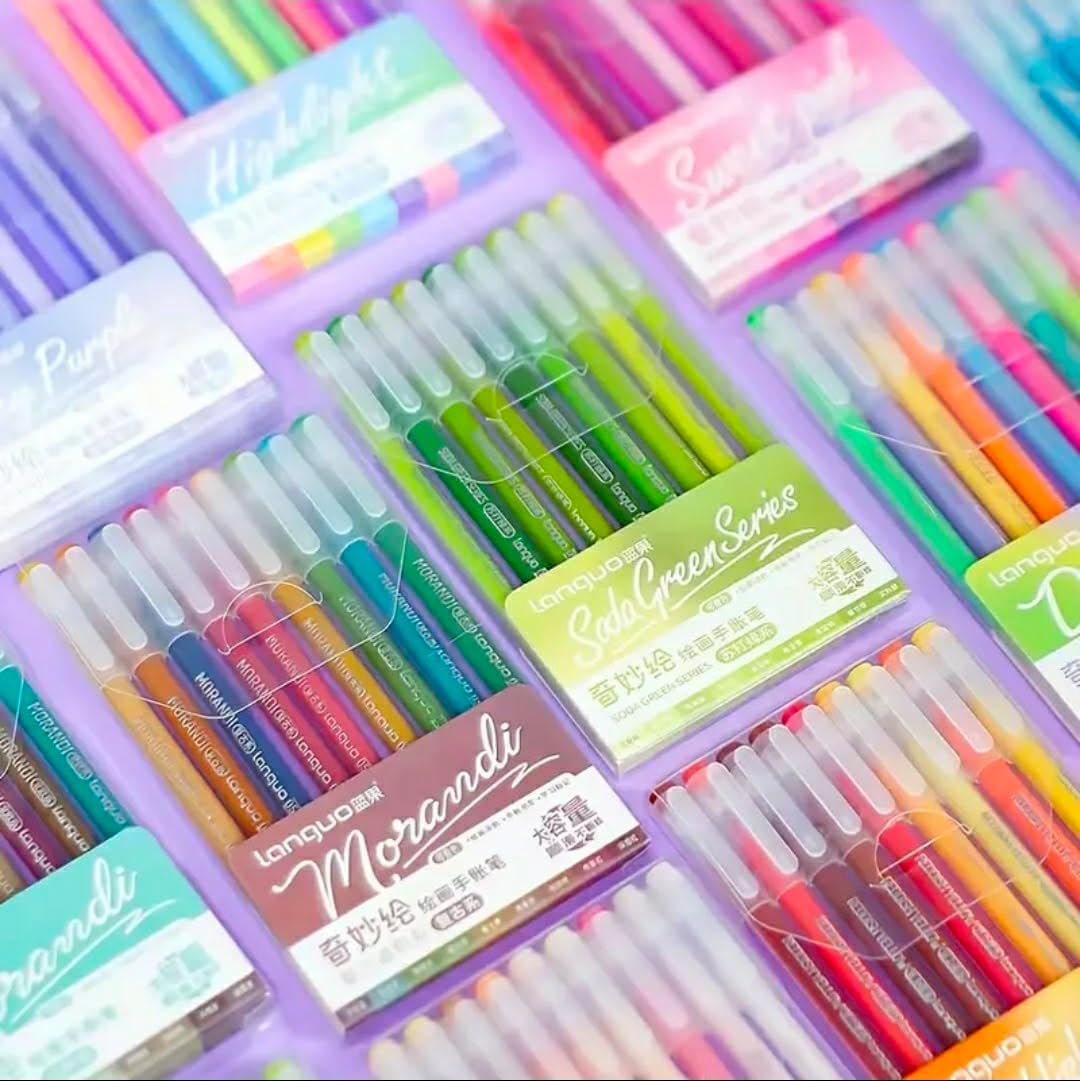Lot 240 Stylos Gel / 27 boites individuelles / 234 Couleurs Uniques – Stylo Gel Adulte/Enfant pour Dessin, Coloriage mystere, Griffonnage Artisanat Scrapbooking(0.6MM)