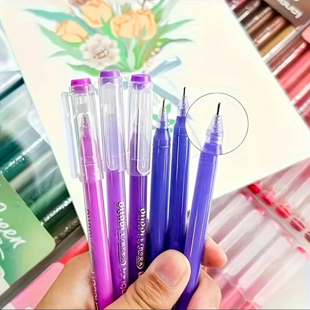 Lot 240 Stylos Gel / 27 boites individuelles / 234 Couleurs Uniques – Stylo Gel Adulte/Enfant pour Dessin, Coloriage mystere, Griffonnage Artisanat Scrapbooking(0.6MM)