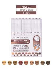 LANGUO: Ensemble de 9 marqueurs acryliques liquides