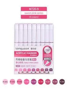 LANGUO: Ensemble de 9 marqueurs acryliques liquides
